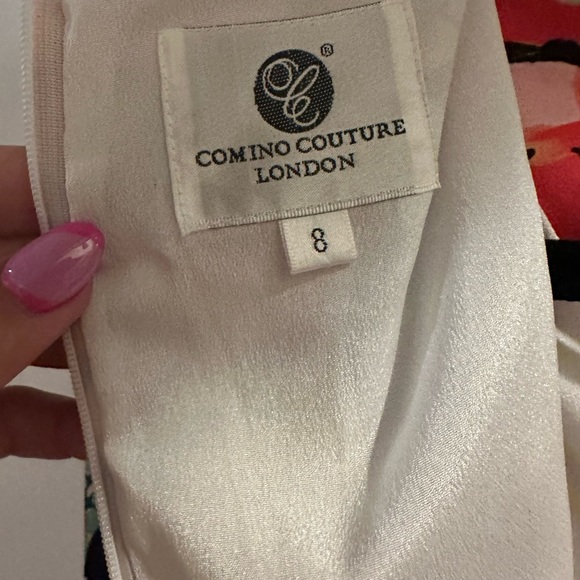 Comino Couture London Drape Silk Designer Dress - Picture 9 of 11